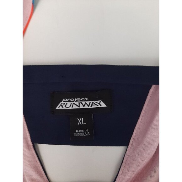 Project Runaway Multi-Colored Striped High Low Maxi Dress Size XL Casual Boho - Picture 6 of 9